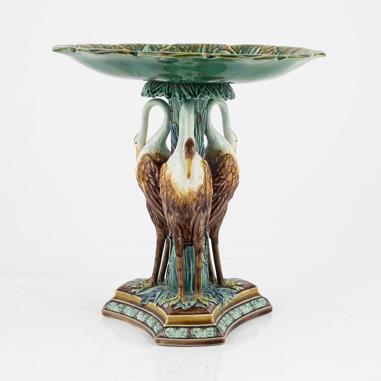 A majolica tazza, Gustafsberg, around the year 1900.