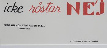 FÖRBUDSAFFISCH, efter, Albert Engström, A. Lindgren & Söner, Göteborg.