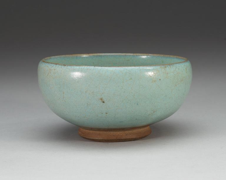 A lavender blue Junyao bowl, presumably Song dynasty (960-1279).