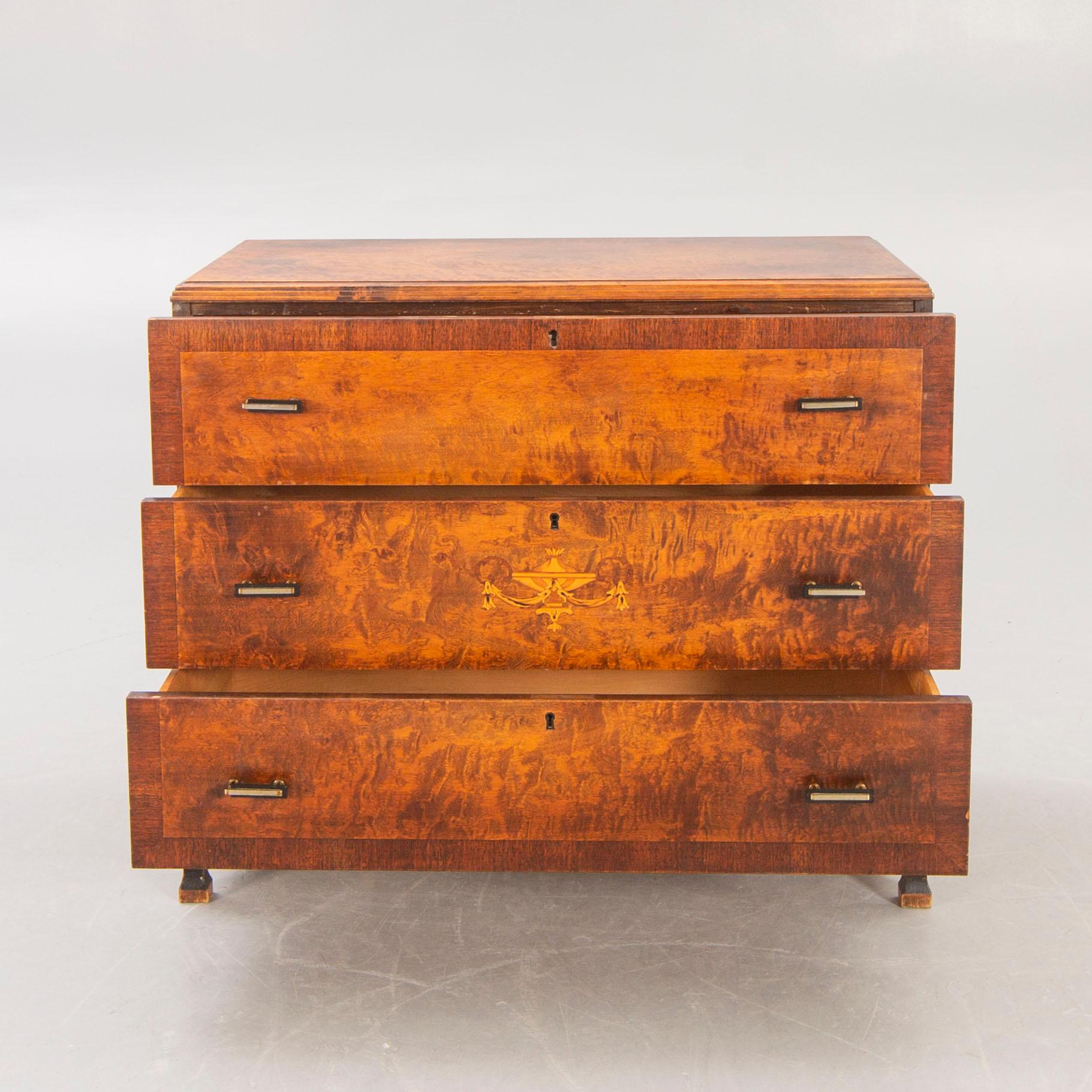 A 1930s birch dresser.