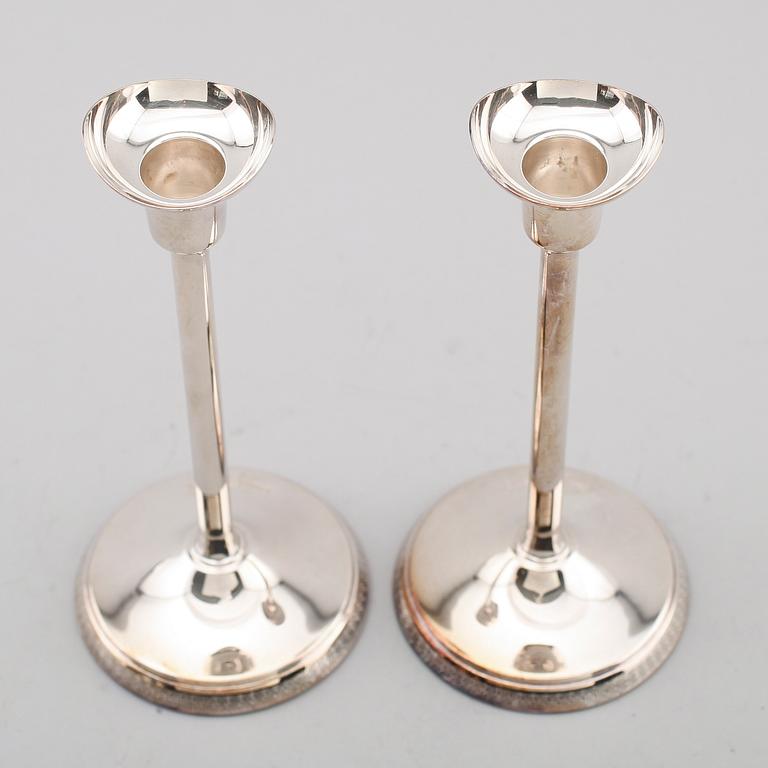 LJUSSTAKAR, 1 par, silver, Ainar Axelsson, GAB, 1971.