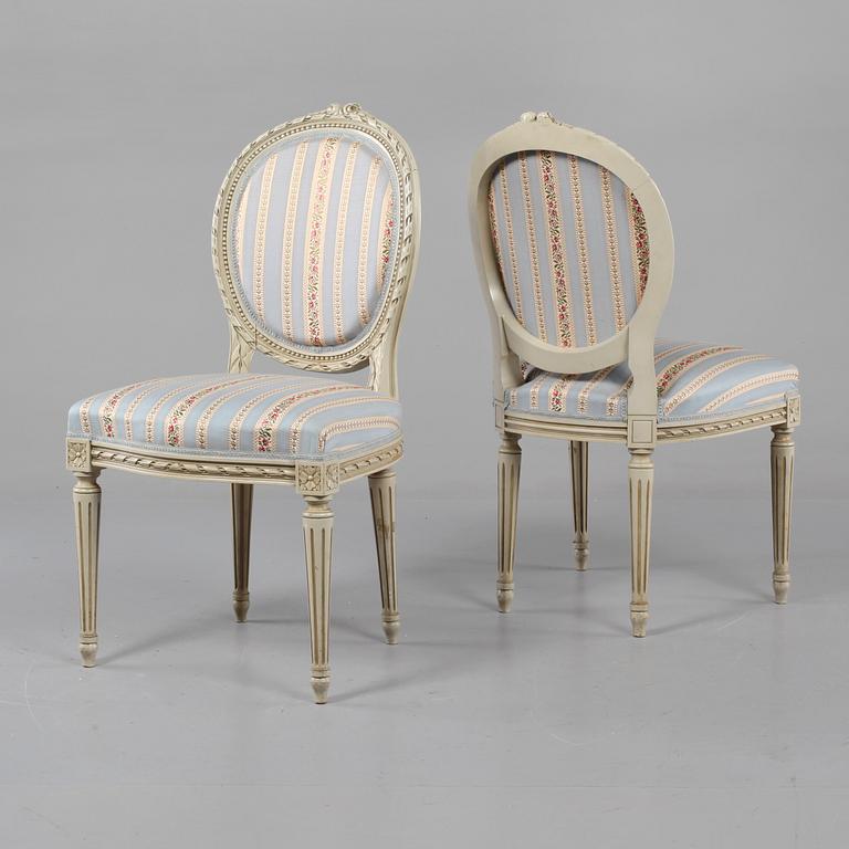 STOLAR, 8 st, gustaviansk stil, 1900-talets tredje kvartal.