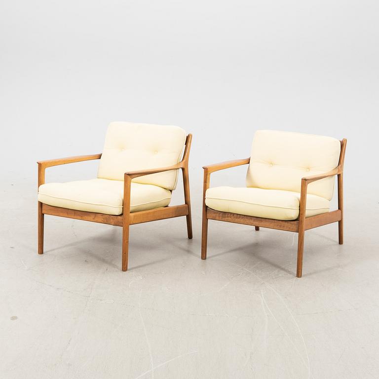 Folke Ohlsson, a pair of USA 75 mahogany armchairs for DUX 1960s.