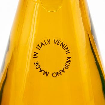 Alessandro Mendini, flakonger 4 st.,  signerade Venini, Italien.