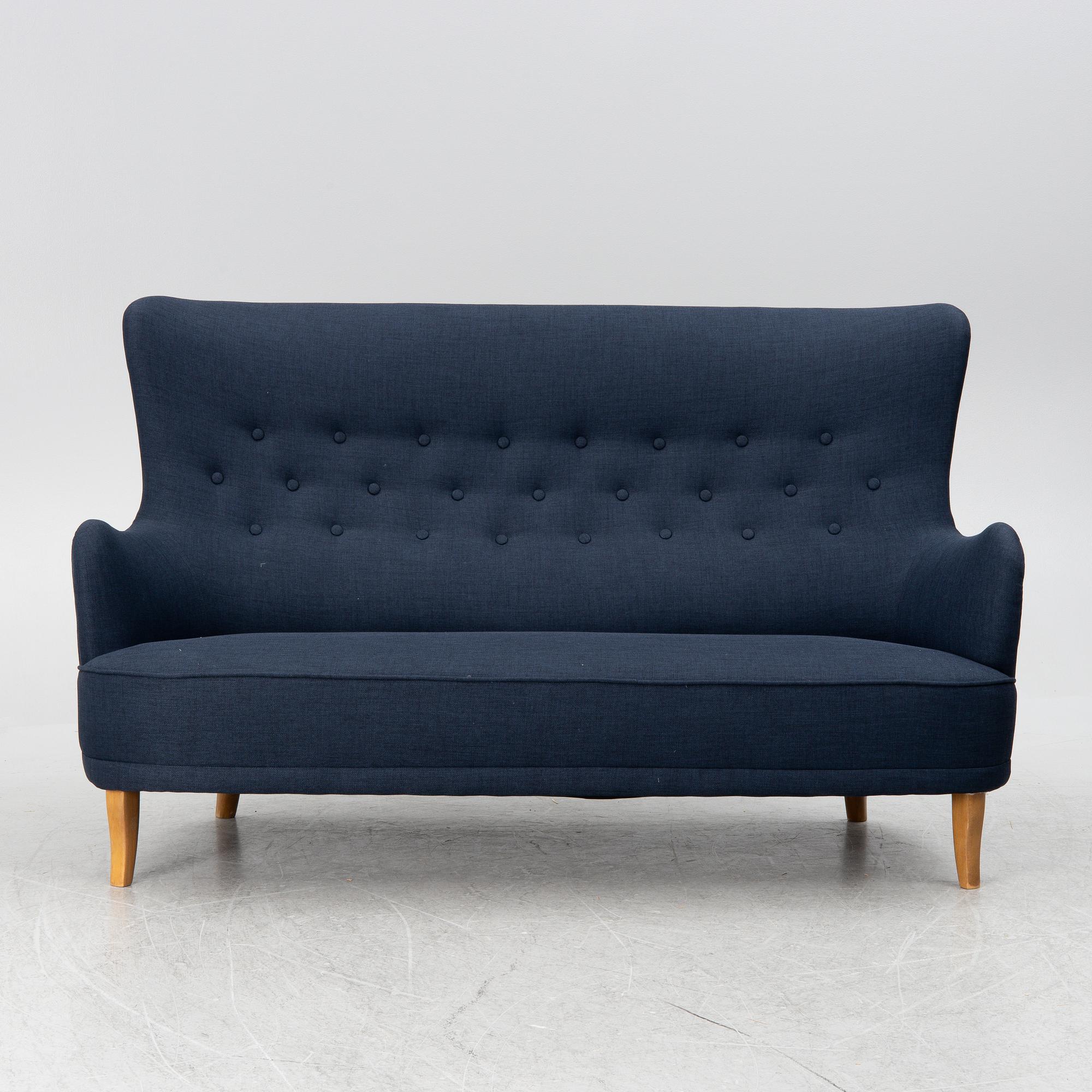 Carl Malmsten, a sofa, "Patron", AB O.H. Sjögren, Tranås, second half of the 20th century.