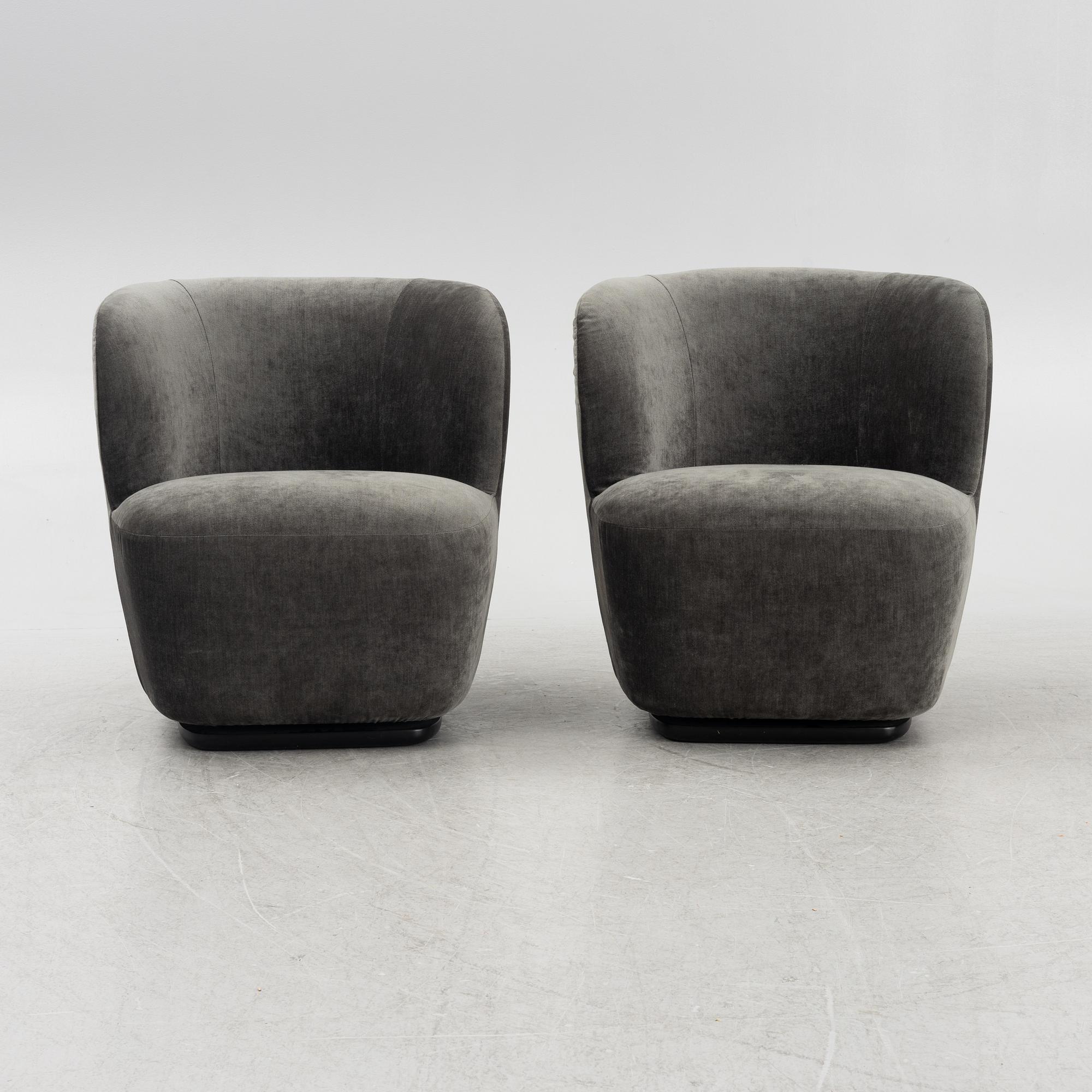 Space Copenhagen, fåtöljer, ett par, "Stay Lounge Chair", Gubi.