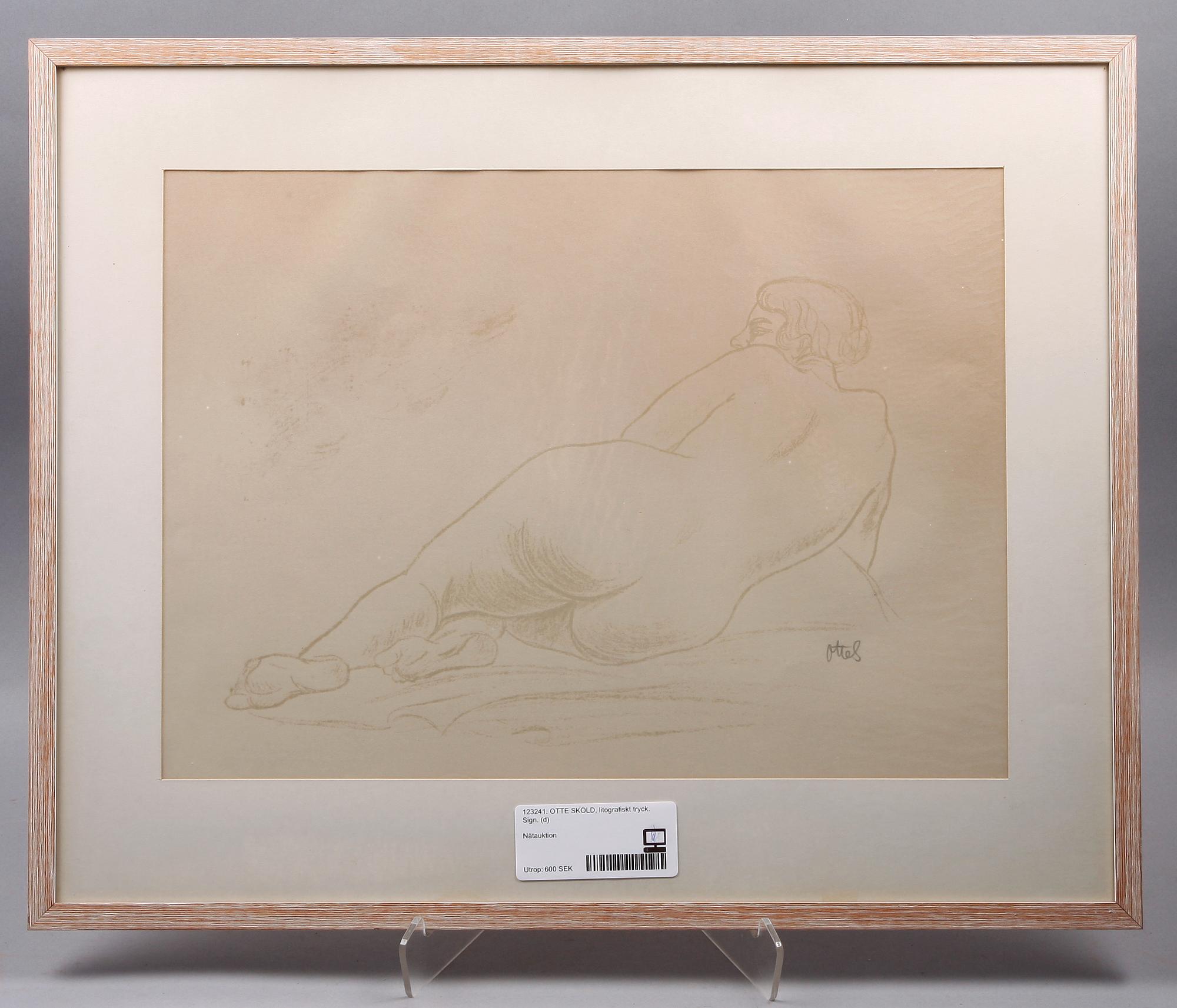 OTTE SKÖLD, litografiskt tryck. Sign.