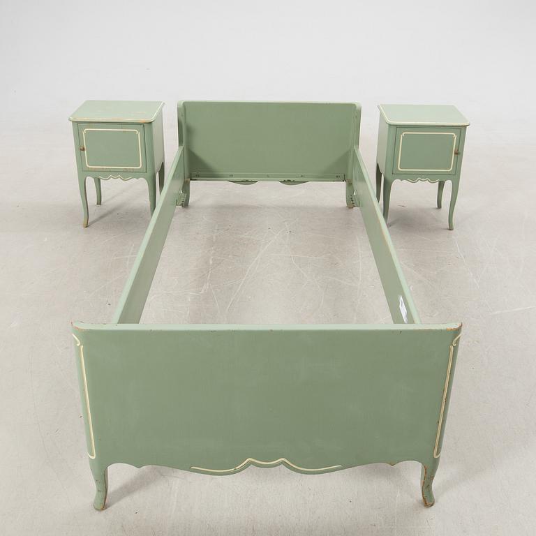 Axel Einar Hjorth, Bed and bedside tables, a pair "Ängby" Nordiska Kompaniet (NK) 1931/32.