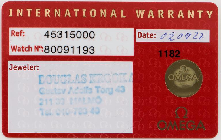 OMEGA, De Ville, Chronometer, wristwatch, 37,5 mm.