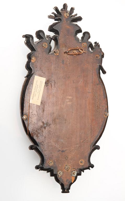 SPEGELLAMPETTER, för ett ljus, ett par. Burchard Prechts verkstad, omkring 1720. Senbarock.