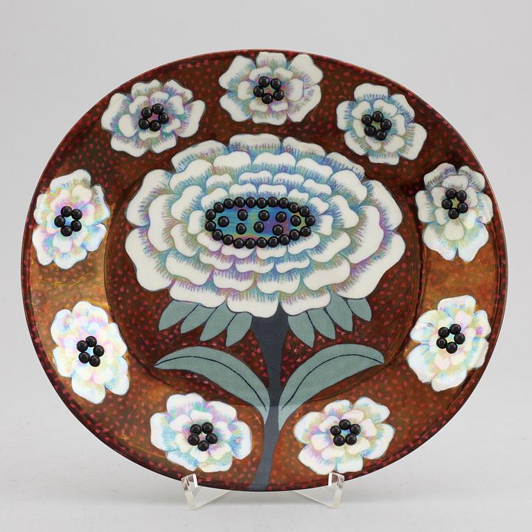 BIRGER KAIPIAINEN, ceramic Fiori dish, marked "Birger Kaipiainen, Arabia art made in Finland 1983", numbered 1903/2000.