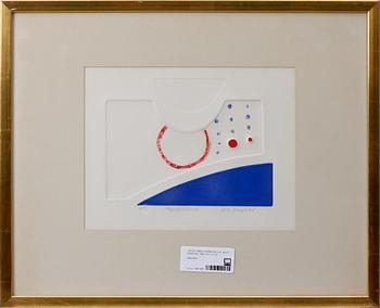 FÄRGLITOGRAFIER, 2 st. Bla Ulf Gripenholm. Sign och numr.