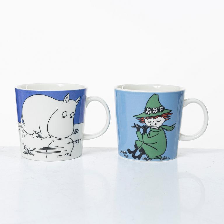 Arabia, 29 Moomin mugs, Finland.