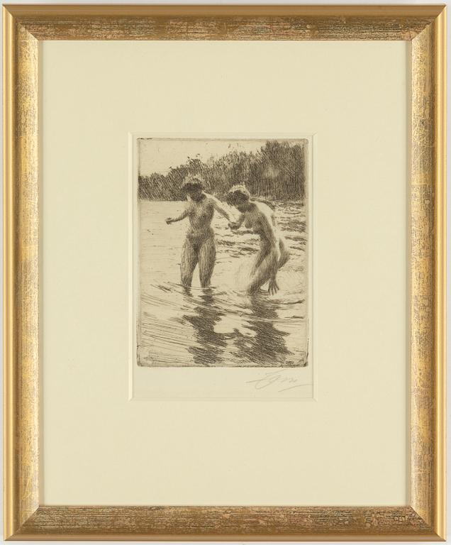 ANDERS ZORN, etching, 1910, signed in pencil.