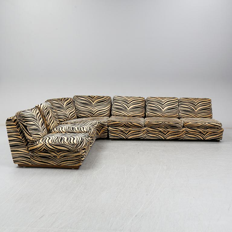 SOFFA, 3 delar, "Playboy Zebra", Dux, från 70-talet.