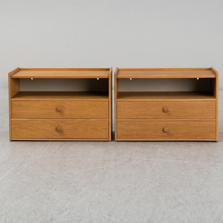 a pair of bedside tables/shelves, from the mid 20th century.