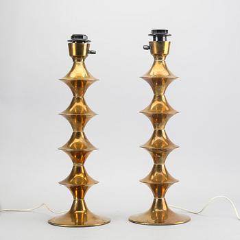 Table lamps, a pair, Elit AB, 1970s.