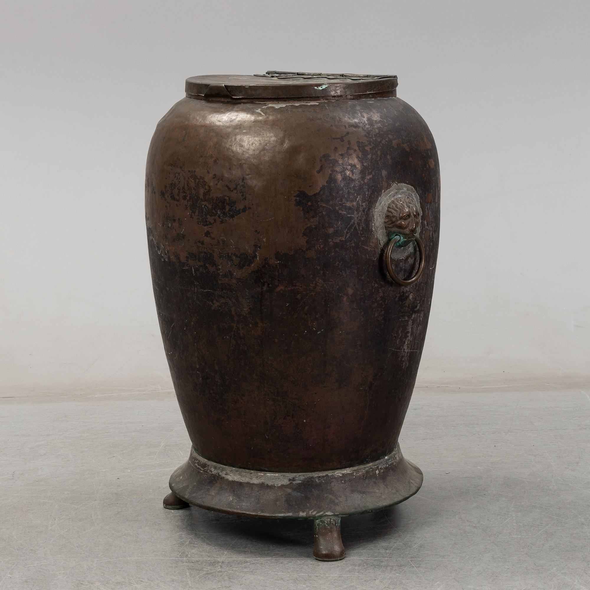 Vattentunna, koppar, 1800-tal.