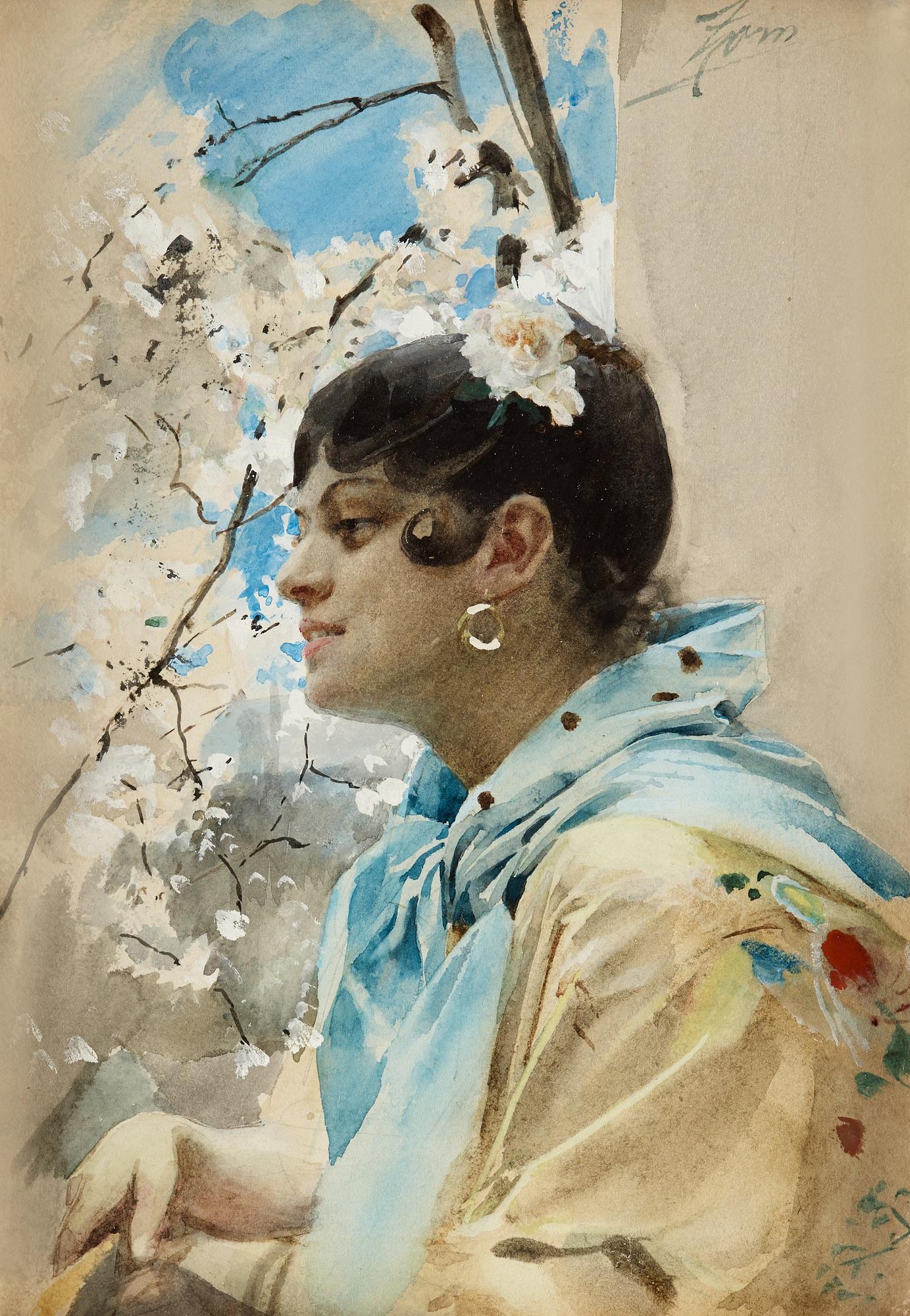 Anders Zorn, "Carmen" ("Spanjorska i profil II").