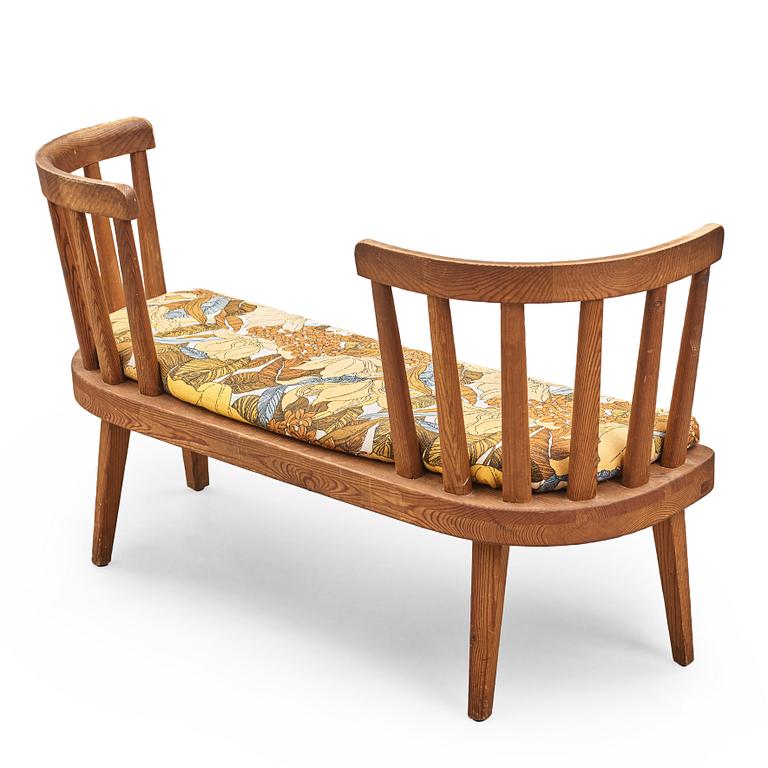 Axel Einar Hjorth, a stained pine sofa, "Utö", Nordiska Kompaniet, Sweden 1930's.