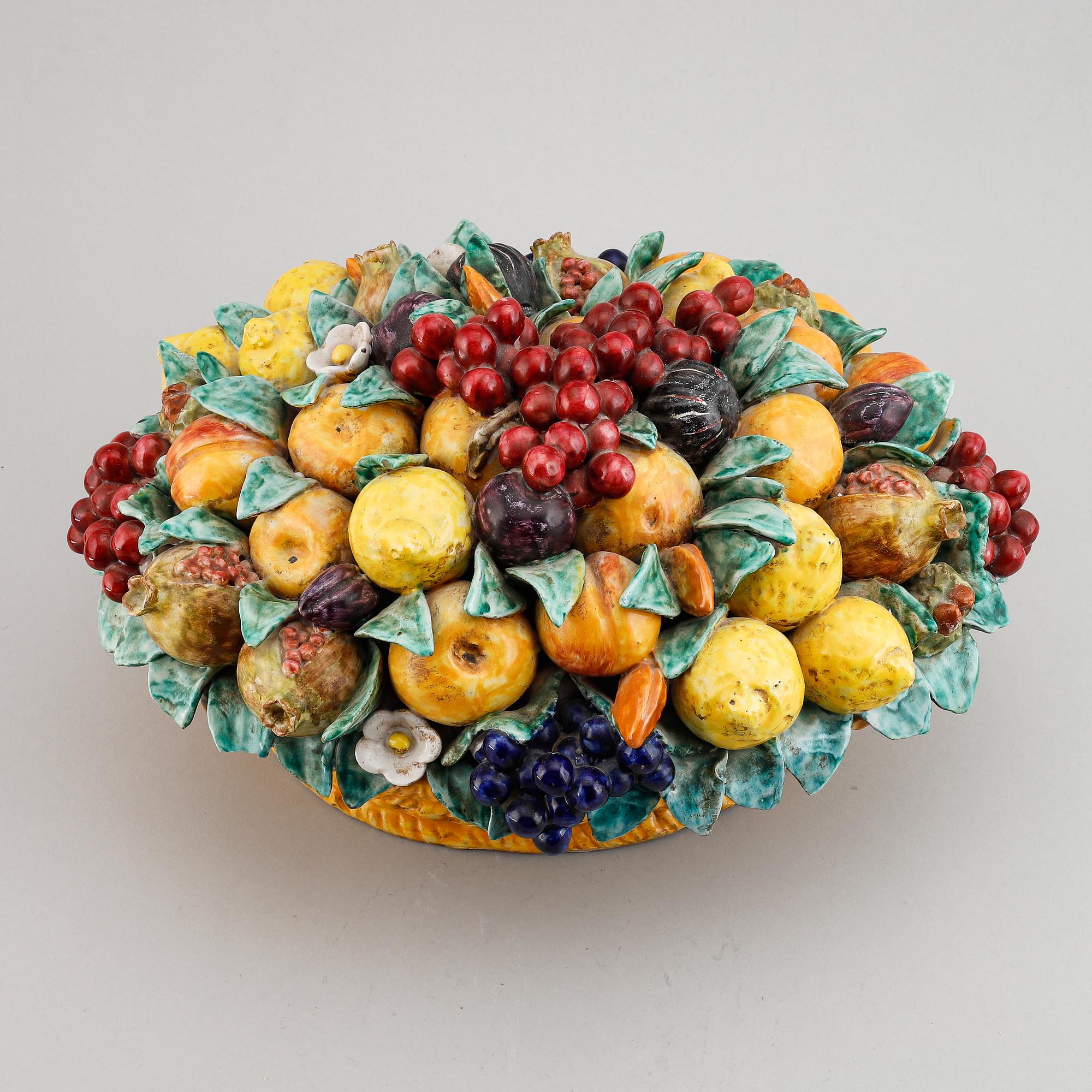 A 20th century glazed ceramic centerpiece.