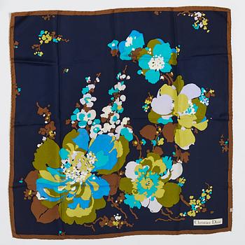 CHRISTIAN DIOR, a brown monogrammed silk scarf. - Bukowskis