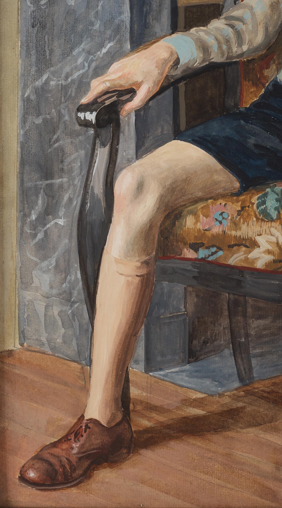 Arvid Fougstedt, "Goose Portrait" (The Artist's Son Erik).