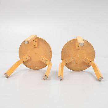 Alvar Aalto, a pair of model 60 stools, Artek, Finland.