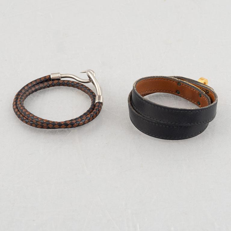 Hermès, two bracelets, including 'Kelly Double Tour', 2008.