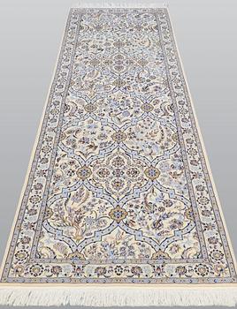 A runner, Figural Nain part silk so called 6LAA, ca 303 x 100 cm.