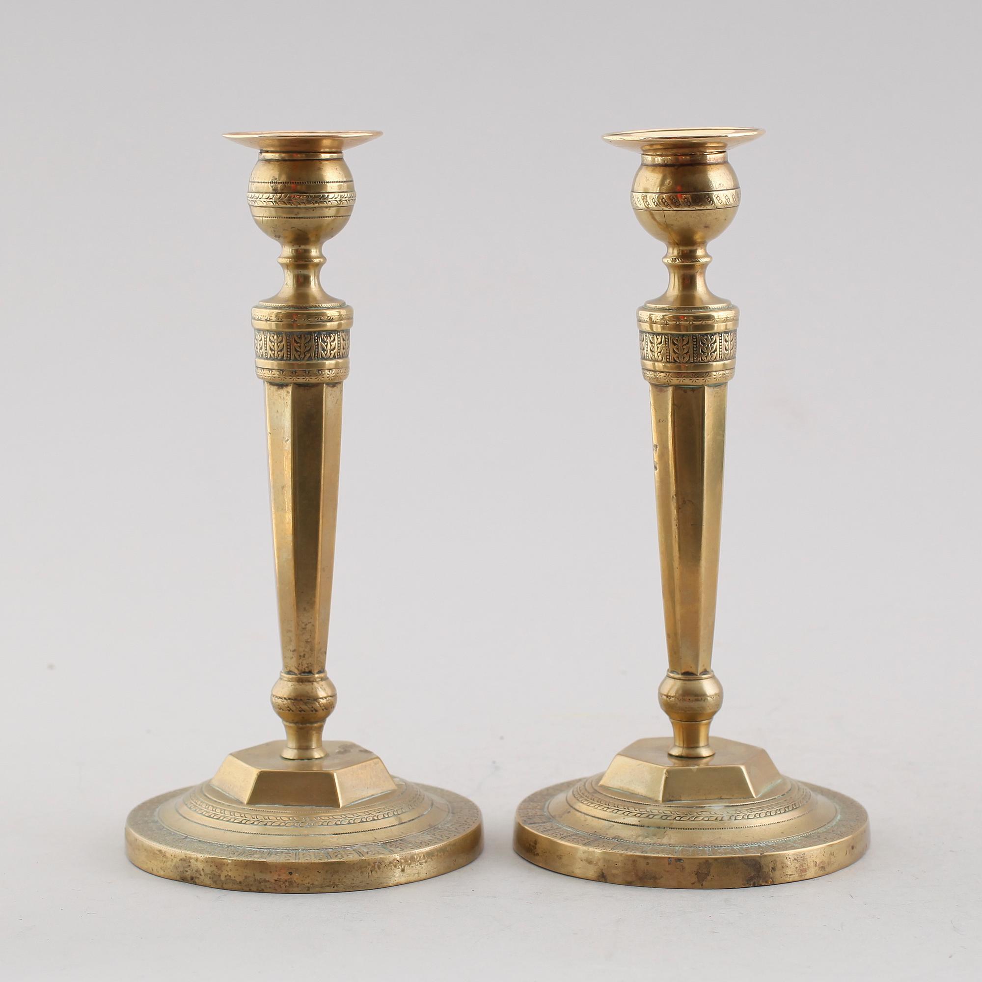 LJUSSTAKAR, 1 par, 1700-tal.