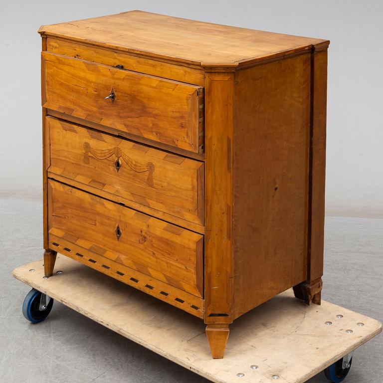 A second half of the 19th century Gustavian style chest of drawers.