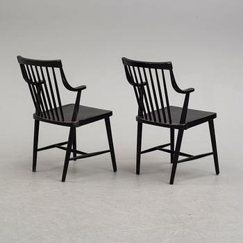 KARMSTOLAR ett par, "Stol 432", AB Hagafors Stolfabrik, Nässjö, formgiven ca 1953.