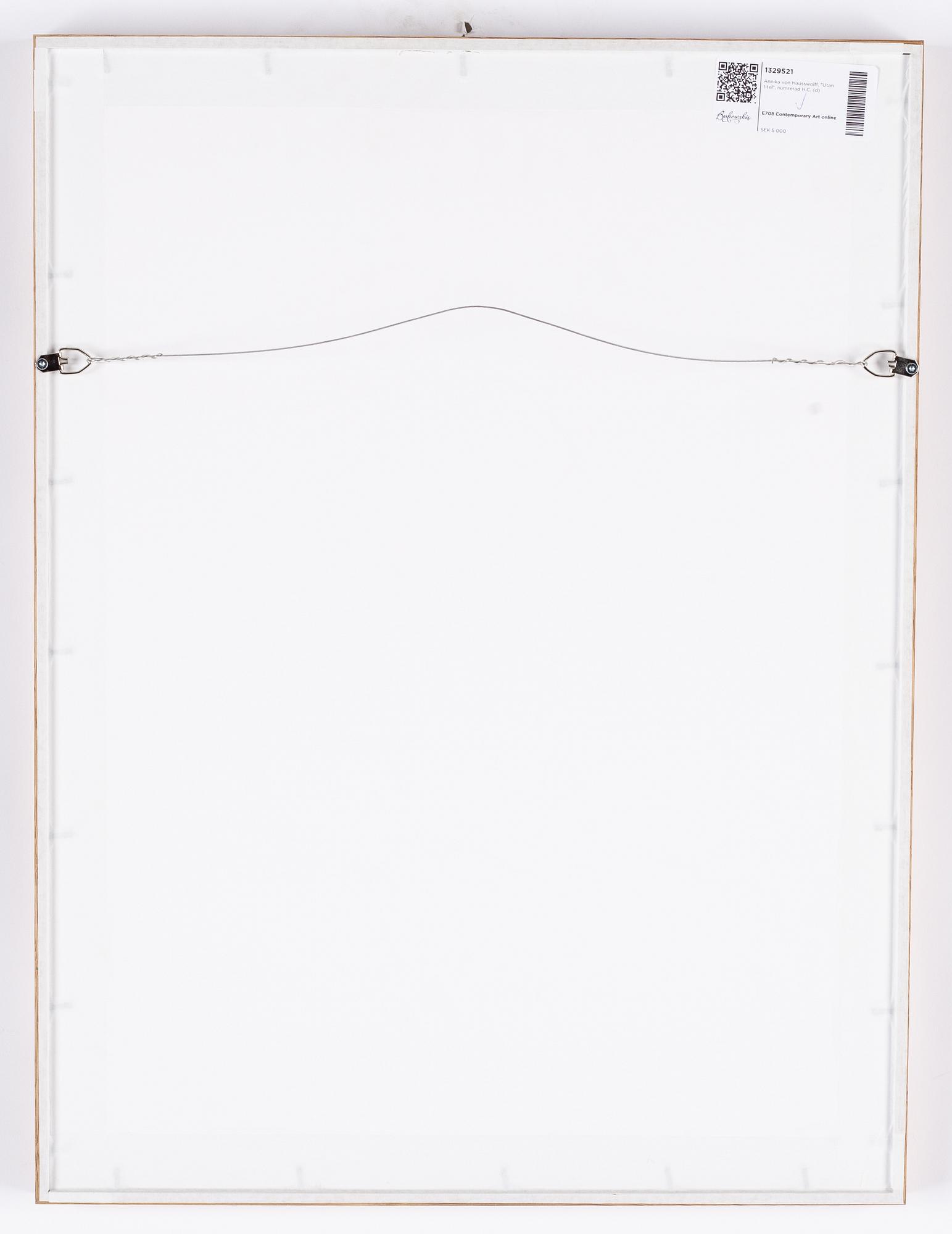 Annika von Hausswolff, lithograph in colours after a photograph signed and numbered H.C.