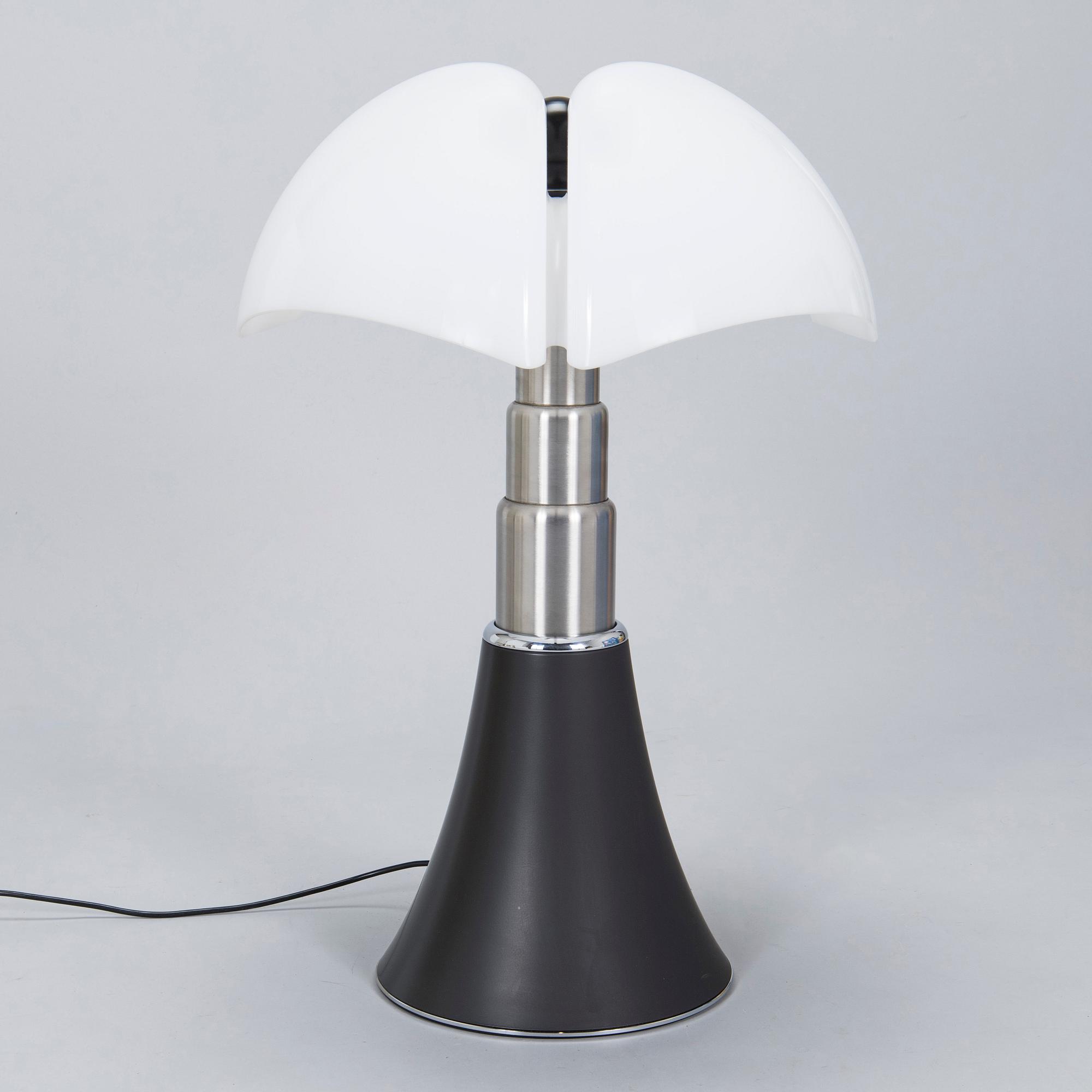 Gae Aulenti, a 'Pipistrello' table light from Martinelli Luce, Italy, designed 1965.