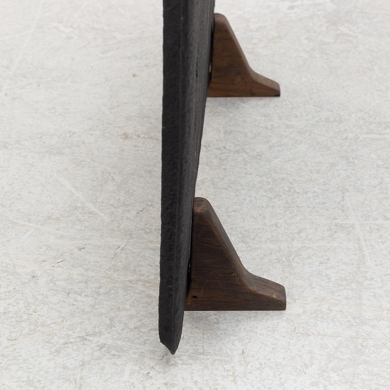 A stove plate, cast iron, 19th century.