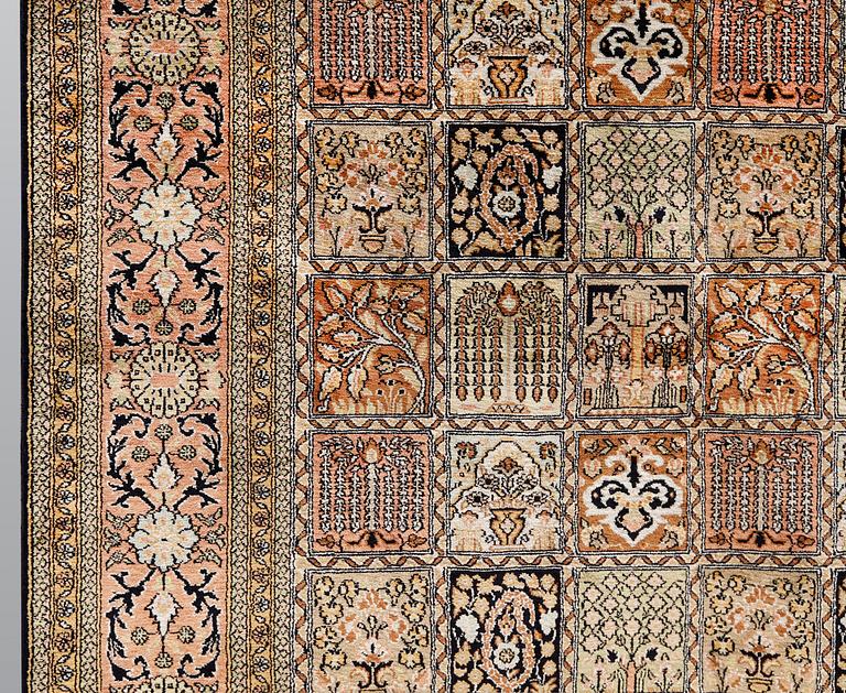 Matta, silke från Kashmir, ca 313 x 212 cm.