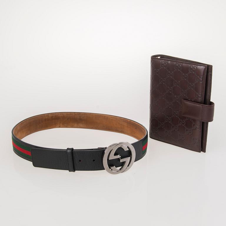GUCCI Belt and Agenda Cover.
