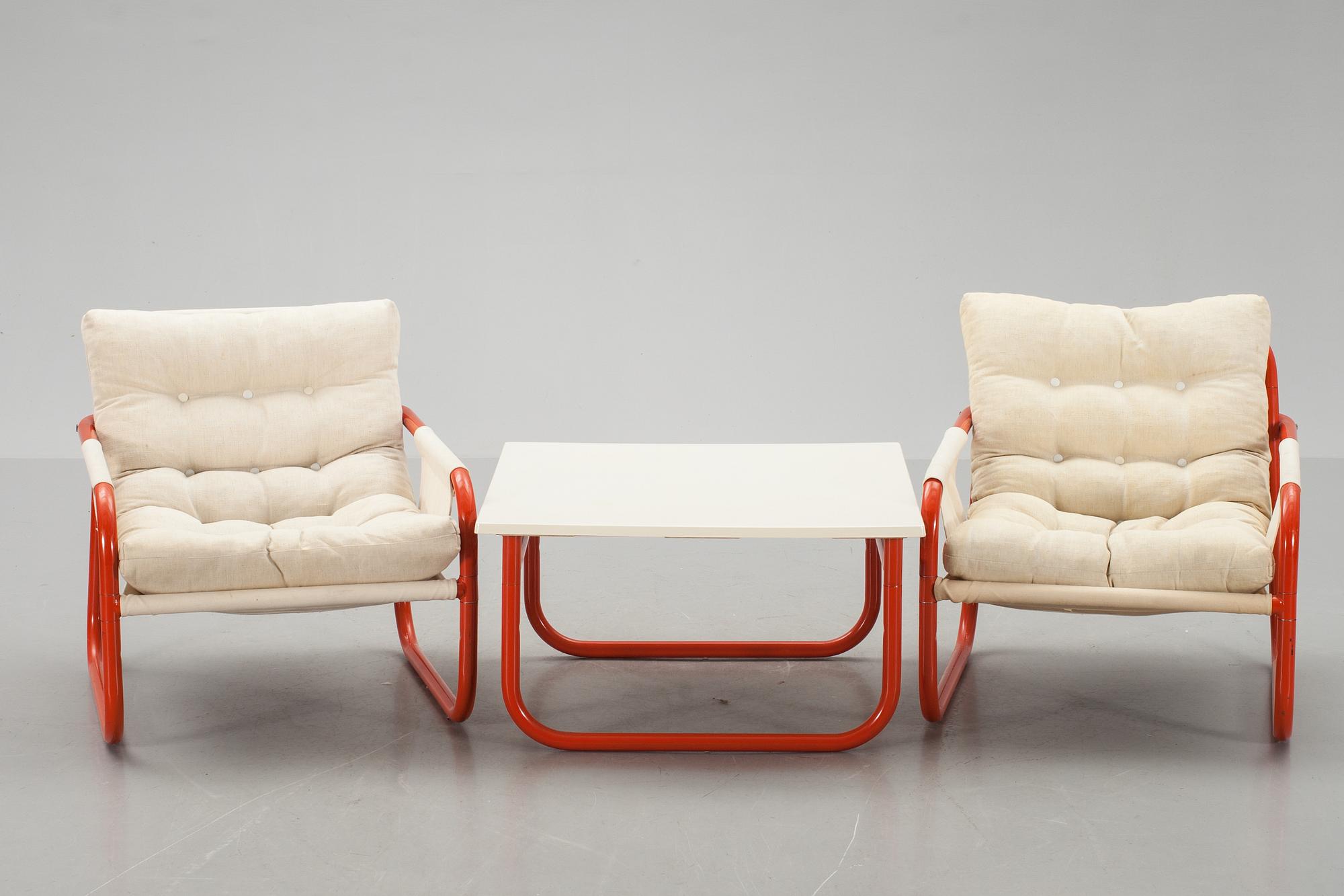 FÅTÖLJER OCH BORD, 1+2, Ikea, 1970-tal.