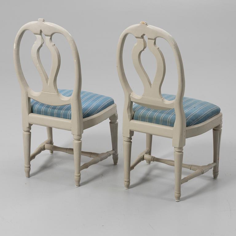 Chairs, a pair, attributed to Johan Erik Höglander (master in Stockholm 1777-1813), Gustavian.