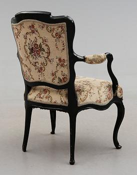 KARMSTOL, rokoko, troligen Norge, 1700-talets andra hälft.