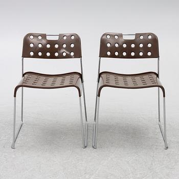 Rodney Kinsman, stolar, 5 st, "Omstak Chair", Bieffeplast, Italien, 1970-tal.