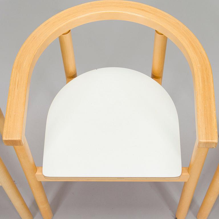 Ben af Schultén, a set of four late 20th century children's chairs, Artek, Finland.