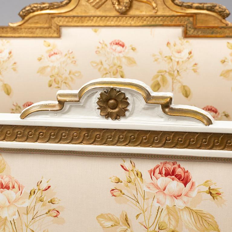 A Gustavian bed, late 18th century.