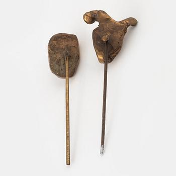 Bror Marklund, sculpture, 4 pieces, unsigned, height 17-19 cm.