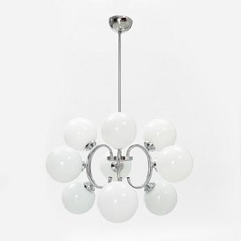 A glass ceiling light, second half of the 20th Century.