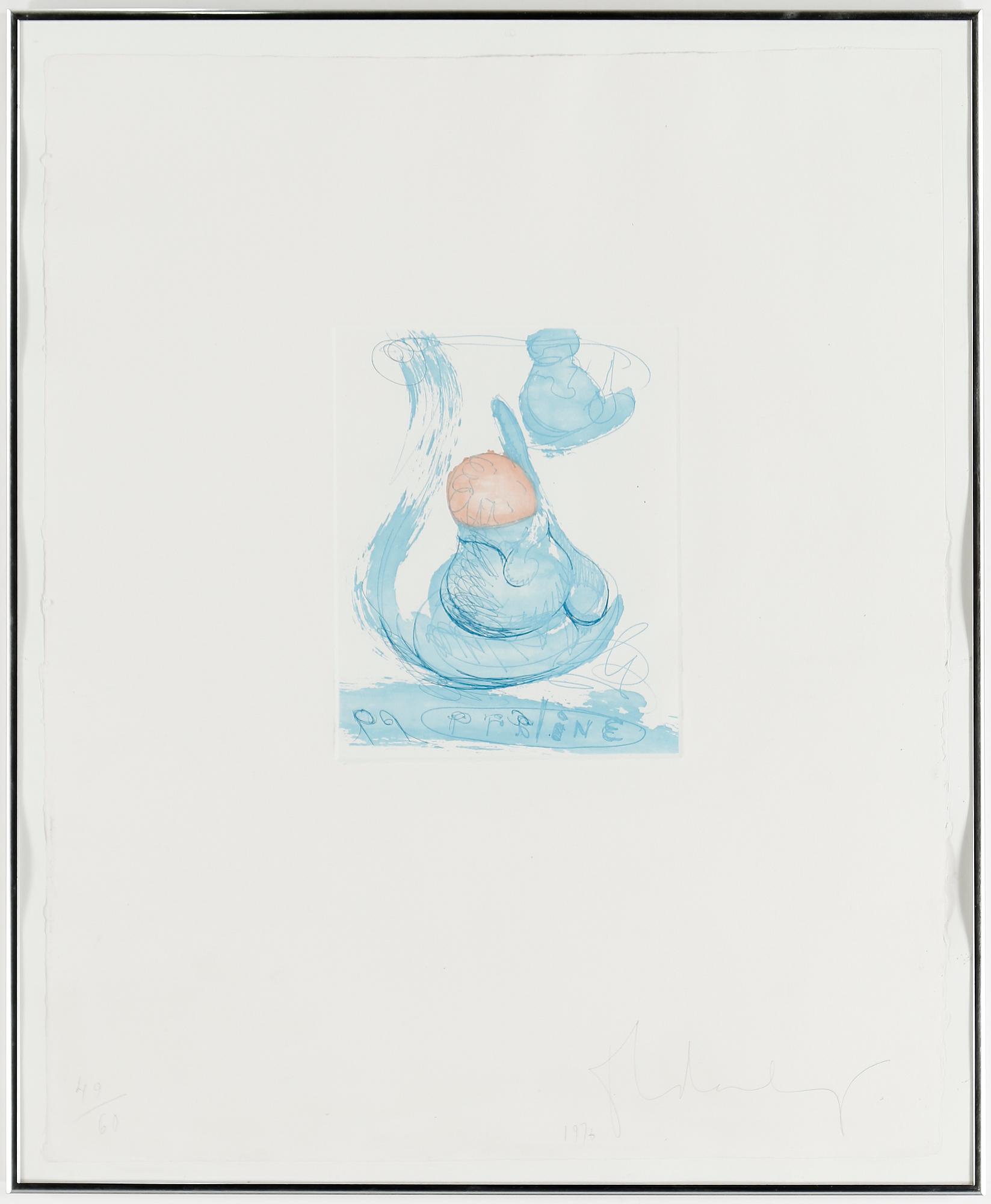 CLAES OLDENBURG, etsning och färgakvatint, 1976, signerad med blyerts och numrerad 49/60.