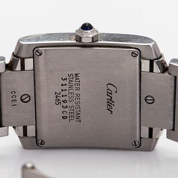 Cartier, Tank, Francaise, rannekello, 30 x 25 mm.