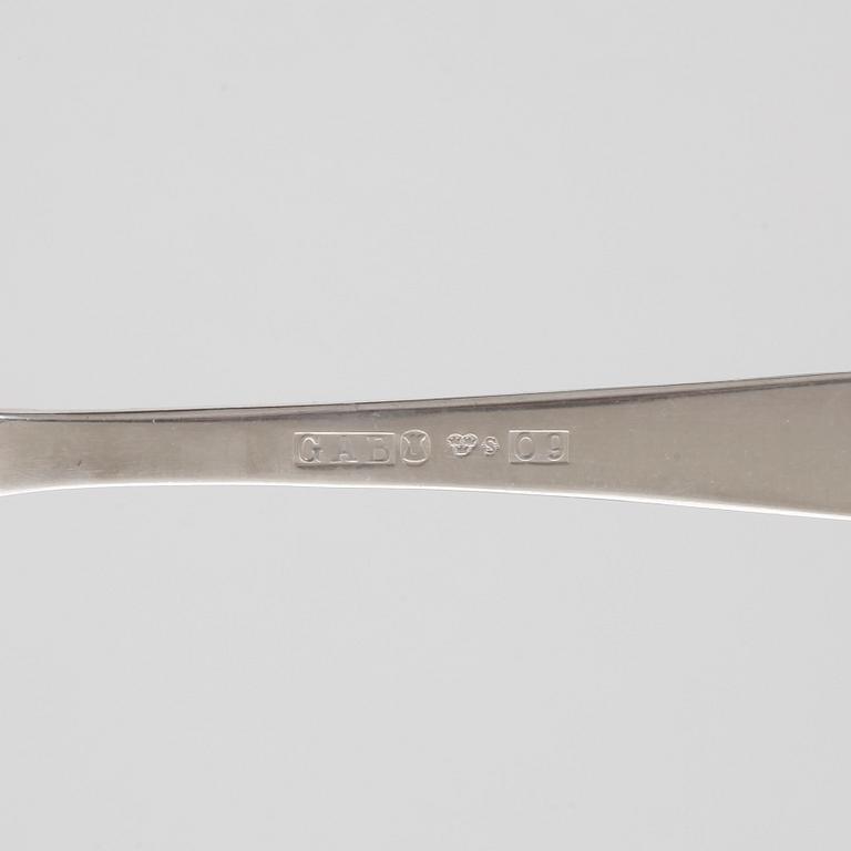 BESTICKSERVIS, 52 delar, silver, Rosenholm, GAB, mest 1964-65. Tot ca 1954 gram.