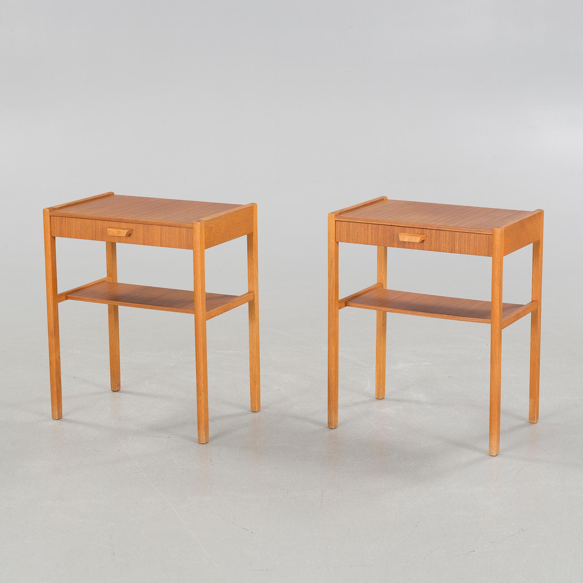 Two bedside tables, 1950s/60s.